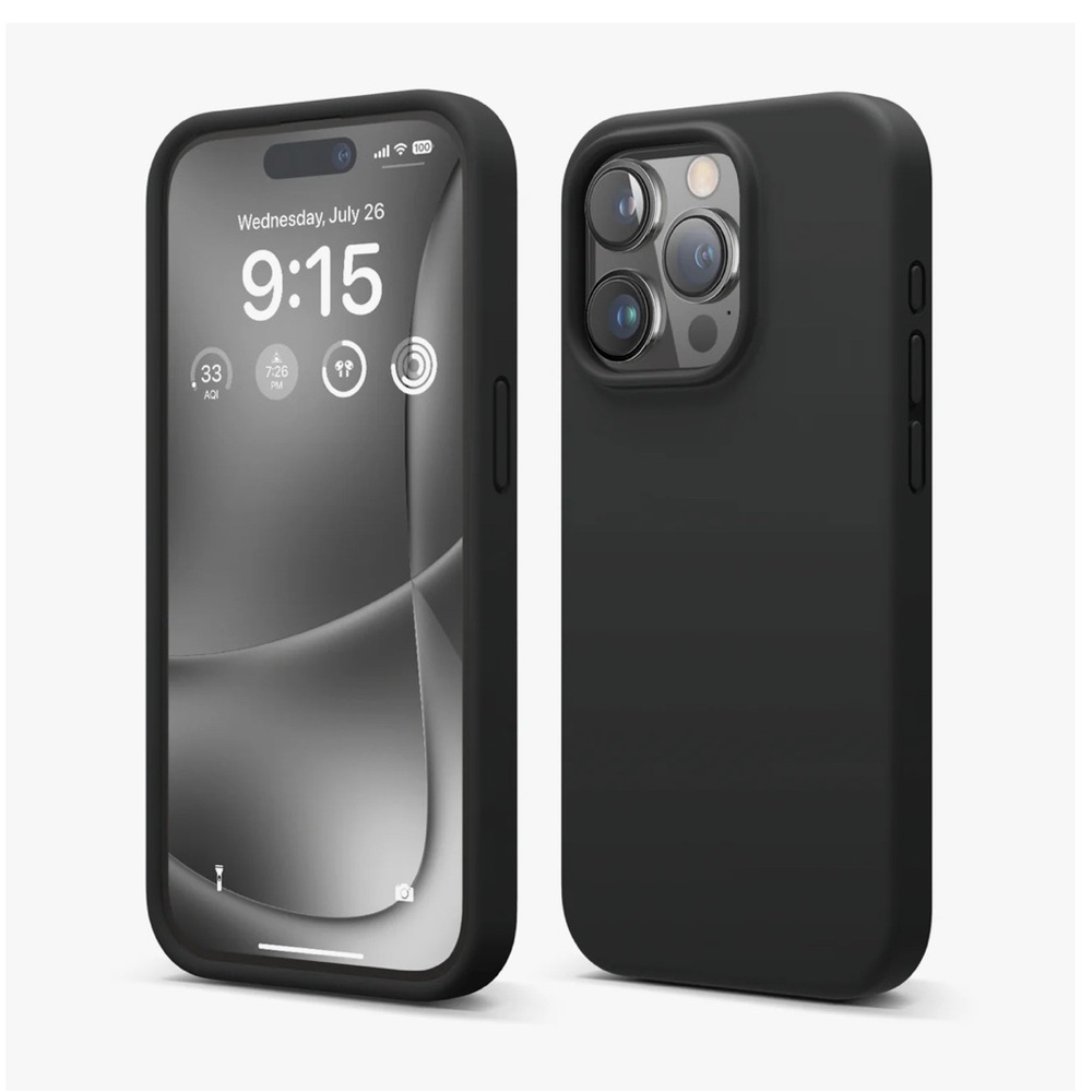 elago Premium Black Silicone Phone Case for iPhone 14 PRO